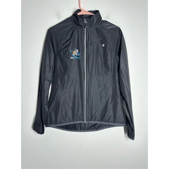 Champion x Disney Double Dry Zip Front Lightweight Jacket Black Size M - Picture 1 of 14